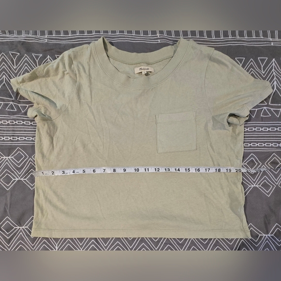 Madewell Cropped Basic Tee Light Sage Size Medium - Picture 4 of 4